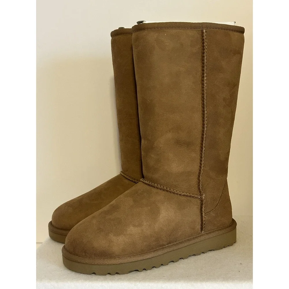 NEW UGG Australia Classic Tall Big‎ Kids Boot Youth sz.2 Style 5229K Chestnut